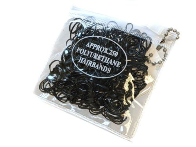 Picture of 4074 / 0747 POLYURETHANE BANDS - BLACK PURSE OF 250 1MMTHICK